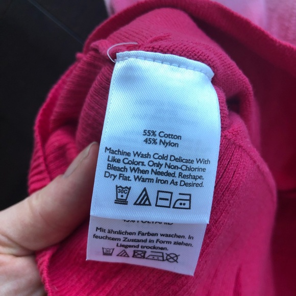 Eddie Bauer Pink dip dye ombré pastel button shirt - Picture 6 of 6